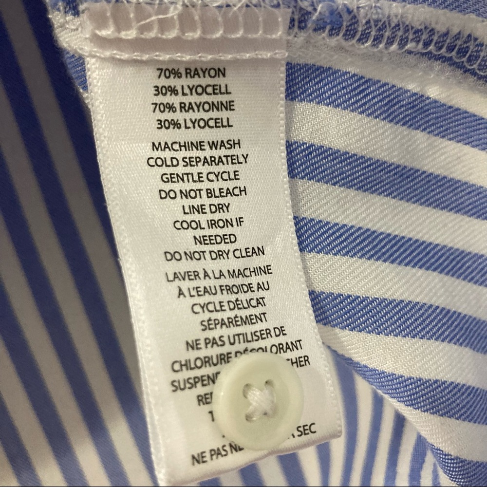 Beach lunch lounge | short sleeve Blue and white M - Picture 3 of 6